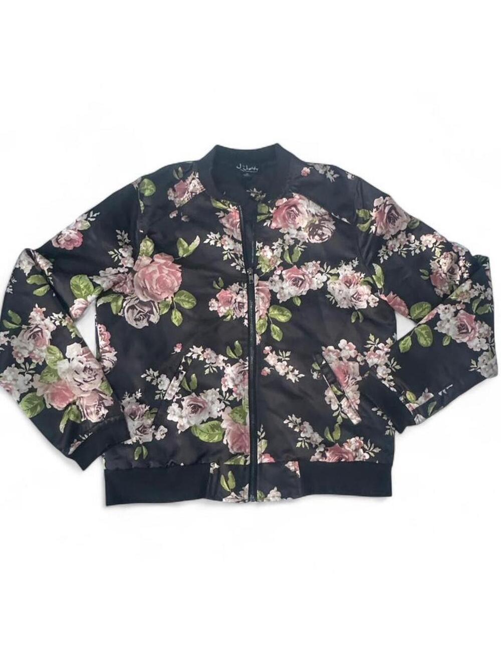 Justify Floral Print Bomber Jacket Medium